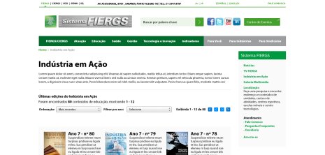 Exibe as edições da revista da FIERGS